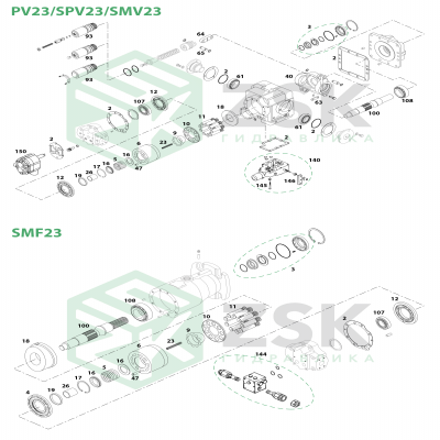 Sauer-Danfoss PV23 SPV23/089 SMF23/089